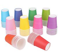 Yesland 200 Packs 7.5 OZ Disposable Party Paper Cups, 10 Colors Paper Drinking Cup for Water, Juice, Coffee or Tea, Perfect for Holiday Wedding Office Outdoor Activities