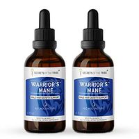 Secrets Of The Tribe - Warrior's Mane, Hair Growth Support, Herbal Supplement Blend Drops Alcohol Liquid Extract (2x4 fl oz)