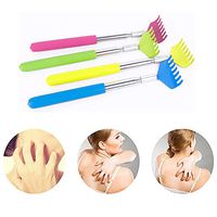 WSERE Set of 4 Extendable Back Scratchers Backscratchers, Green Yellow Blue Purple