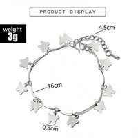 Alloy hollowing Lovely animal Butterfly Small bell Double-layer foot chain NS Beach Anklets Charm Beautiful Colorful Fashion Charms Woman Design For gift Cheap