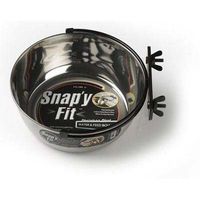 Midwest Stainless Steel Snap'y Fit Water and Feed Bowl 1 quart - MW41