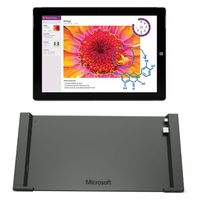Microsoft Surface 3 10.8in Touchscreen 4 GB Memory 128 GB SSD WiFi + 4G LTE Tablet Bundle GL4-00009 (Tablet + Docking Station) (Renewed)