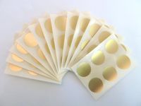 Minilabel 28mm Serrated Edge,Matt,Certificate Wafer Company Seal Labels, Stickers For Embossing, Awards & Rewards Matt Gold