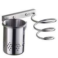 RJJX Home Hair Dryer Storage Rack Family Bedroom Bathroom Stainless Steel Punch-Free Bathroom Wall Hanging Storage Rack