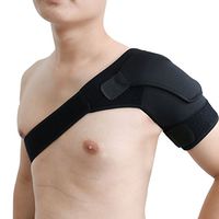 uxcell Black Left Shoulder Sleeves Back Posture Corrector Support Brace Belt