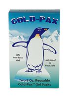 GMS Cold-Pax - 8 oz Reusable Freezable Ice Gel Pack Food Safe Non ToxicRefrigerant (2 Pack) 6" x 4" x 3/4"