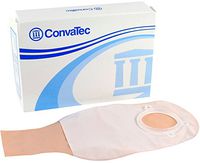 ConvaTec 401935 Natura 12" Two-Piece Drainable Pouch with 1-Sided Comfort Panel, Tail Clip, Opaque, 2-1/4" Flange, Pack of 10
