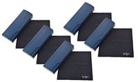 Eyekepper Metal Glasses Case with Microfiber Cleaning Soft Cloth Men Womens (5 pcs, Blue)