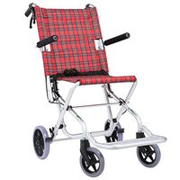 CHAIR Medical Rehab Chair, Wheelchair,Folding Lightweight Wheelchair Aluminum Alloy Ultra-Portable Wheelchair Miniature Handbrake Cross-Border Travel for Children's Elderly Wheel Simple Cart