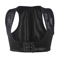 4 Sizes Back Brace Humpback Correction Band Chest Support Belt Bust Lift Posture Corrector (Color : Black, Size : M)