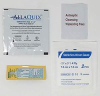 Stop Bleeding Quick Kit - First-aid with AllaQuix Stop Bleeding Gauze (Blood clotting Bandage) (Basic)