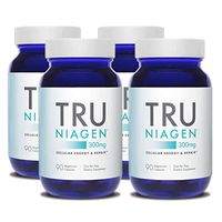 TRU NIAGEN Nicotinamide Riboside NAD Booster for Cellular Repair & Energy (NSF Certified for Sport) - 300mg Vegetarian Capsules, 300mg Per Serving - 90 Day Bottle (4 Pack)