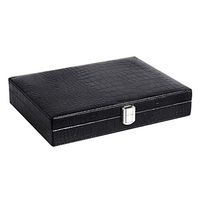 Smoking Set/Cedarwood Cigar Humidor Large Capacity Cigarette case About 25 Hydrating Tape Thermometer and humidifier Constant Temperature and Humidity Travel Portable Black Mute