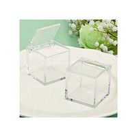 100 DIY Clear Acrylic Cube Shaped Treat Box Shower Wedding Gift Favors