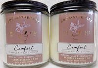 Bath and Body Works Aromatherapy Comfort -Vanilla n Patchouli - 2-7 oz Candles w Burn of 25-45 Hours