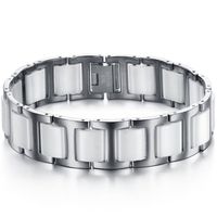 LOVE Beauties Athena Jewelry Brand New18MM Tungsten Ceramic Bracelet with Hematite in a Nice Gift Box, Anti-Fatigue, Pain Relief