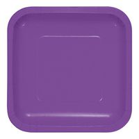 Creative Converting 318918 Amethyst Square Lunch Plate, 7", Purple