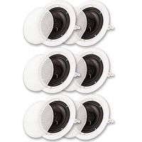 Acoustic Audio HTI6c in Ceiling 6.5" Speaker 3 Pair Pack 2 Way Home Theater 1500W HTI6c-3PR