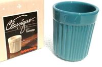 1960's Vintage Ceramic Tumbler Drinking Glass Classique Bath Rubber Queen (Smoke Blue)