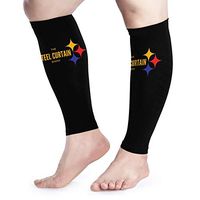 Calf Compression Sleeve - Pitts-Burgh Steel-ers Non Slip Knee Long Sleeve Leggings for Shin Splints,Running,Medical Care,Travel,Pain Relief for Men and Women