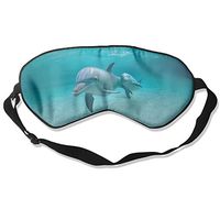 Silk Sleeping Mask Eye Animals Underwater Mammals Fish Dolphins Funny Lightweight Soft Adjustable Strap Blindfold For Night's Sleep Nap Travel Eyeshade Men And Women