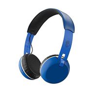 Skullcandy Grind Bluetooth Wireless On-Ear Headphones with Built-In Mic and Remote, 12-Hour Rechargeable Battery, Supreme Sound Audio, Plush Ear Pillows for Comfort, Royal Blue