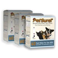 Petsure! Blood Glucose Strips 60ct for Dogs and Cats Use with AlphaTRAK and AlphaTRAK2 Meters - 3 Pack 