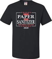 Go All Out Large Black Adult Toilet Paper Hand Sanitizer Make America Clean Again T-Shirt