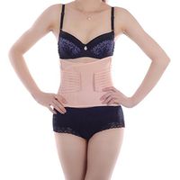 EUBUY Breathable Elastic Abdominal Binder Postpartum Recovery Slimming Support Waist Girdle Belt Wrapper Nude L Size