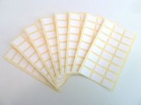 Minilabel Pack Of 192 , 16X10mm Rectangle , White Paper Labels , Permanent Adhesive Stickers Plain Multi Purpose Sticky Labels
