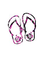 Flip Flops Hot Pink Camo