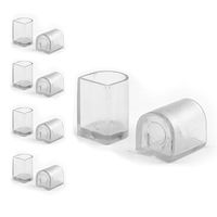 Andux Women Lady High-Heeled Protector Wear-Resistant Covers Shoes Care Product Transparent 5 Pairs (S)- GGXT-04