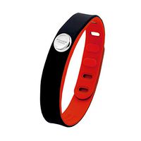 Power Ionics 3000ions Sports Waterproof Titanium Bracelet Wristband Improve Balance Sleeping Slimming (Black/Red)