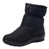 Theoylos Women's Winter Snow Boots Warm Plus Velvet Ankle Booties Ladies Thicker Waterproof Cotton Boots