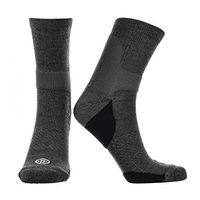 Doctor's Choice Plantar Fasciitis Compression Crew Socks, Mens & Womens Pain Relief for Achilles Tendonitis & Arch Support 10-20 mmHg Compression (Charcoal, Large)