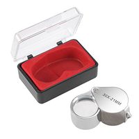 uxcell Magnifying Glass, Mini Microscope Jewelry Eye Loupe Magnifier Magnifying Glass Powerful Doublet, Chrome Plated, Round Body Jewel Loup, 21 mm,30X 3000%,Silver,for Antiques,Stamps