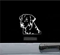 JS Artworks Labrador Retriever Head Vinyl Decal Sticker (White)