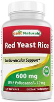 Red Yeast Rice 600 mg with Policosanol 10 mg 120 Capsules by Best Naturals