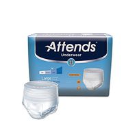 Attends Protective Underwear with DermaDry Technology for Adult Incontinence Care, Large, Unisex, 18 Count (Pack of 4)