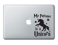 My Patronus is a Unicorn Harry Potter Printed Clear Vinyl Decal Sticker Compatible with Apple MacBook Pro Air 11" 12" 13" 15" All Years Laptop Trackpad Keyboard (13" Macbook (All Models))
