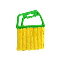 Microfibre Venetian Blind Cleaner Window Conditioner Duster Shutter Clean Brush - Green 13.5cm x 16cm SoundsBeauty