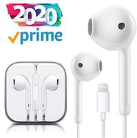 Lighting Earbuds/Earphones/Headphones Connector Wired Headset with Microphone and Volume Control，Compatible with iPhone 11 Pro Max/Xs Max/XR/X/7/8 Plus/iPod/iPad Min Chargers & Power Adapters.