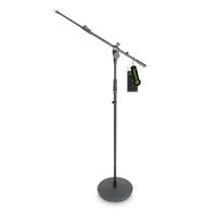 Gravity MS 2322 B Microphone Stand with Round Base and 2-Point Adjustment Telescoping Boom (GMS2322B)