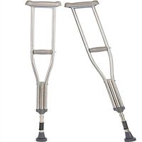 Medical Crutches, Adjustable Anti-Slip Handles Telescopic Medical Crutches Rehabilitation Equipment for The Elderly, for Children and Adolescents and Disabled People.