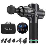 Wattne Muscle Massage Gun, Handheld Massager for Pain Relief, Cordless Electric Percussion Quiet Massager with 6 Heads and 20 Adjustable Speed High-Intensity Vibration, Quick Rechargeable Device