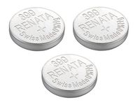Renata Watch Battery Swiss Made 399 or SR927SW Or AG7 1.5V (3 Batteries, 399 or SR 927 SW)