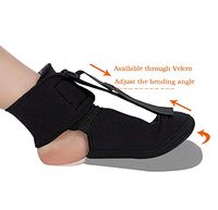 VIVI Foot Drop Postural Corrector, Adjustable Foot Droop Orthosis Ankle Night Instep With Orthopedic Rehabilitation,Black,M