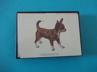 Crane SN1702 Chihuahua on Natural White Cover 10 Cards 10 Envelopes 3 15/16" x 5 9/16"