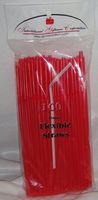 IGC 100 Straws - Flex/Flexible Drinking Straws - Luau - Wedding - Party - Red - 100 Flexible Straws