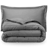 Premium 1800 Series Goose Down Alternative Hypoallergenic Comforter Set King/California King/Light Gray